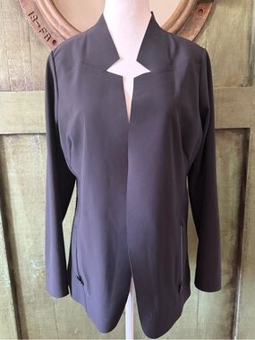 Athleta Stella Black Open Blazer-Sz M (petite)